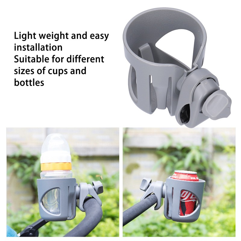 Stroller Cup Bracket Adjustable Width Clip Light Weight Elastic Fixing