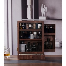 Homde Cologne Storage Organizer with Drawer - Men's Cologne Holder - Stylish Display Box for Home Bathroom