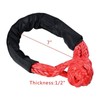 1/2in Car Recovery Straps Winch Rope 35000lbs Flexible Synthetic Shackle