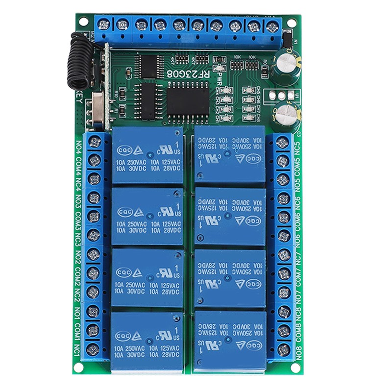 Remote Control Module 8 Channels 433.92MHz Multifunctional 100m Fixed Encoding