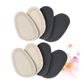 Ipetboom 2sets Foot Pads Durable Forefoot Mat Cushion for Women Practical Beige and Black Design Lightweight and Convenient for Daily Use and Gifting 4pairs*2