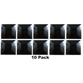 Nominal 4x4 Plastic Fence Post Caps with Nail Hole (3-5/8"x 3-5/8") (10, Black)