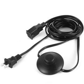 VSEER 2 Prong Polarized Plug Extension Cord with Foot Switch On Off 3A/125V USA Outlet Saver Power Cord SPT-2 18AWG for Chargers/Lamp/Power Adapters etc (6Ft)