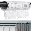 Curtain Rings, 24pcs Metal Rings with 24pcs Plastic Hooks, Drape