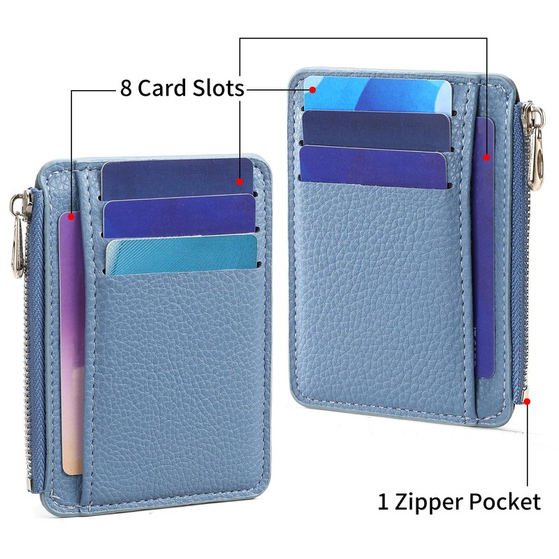RNIEGA Slim Credit Card Holder Wallet for Women Front Pocket
