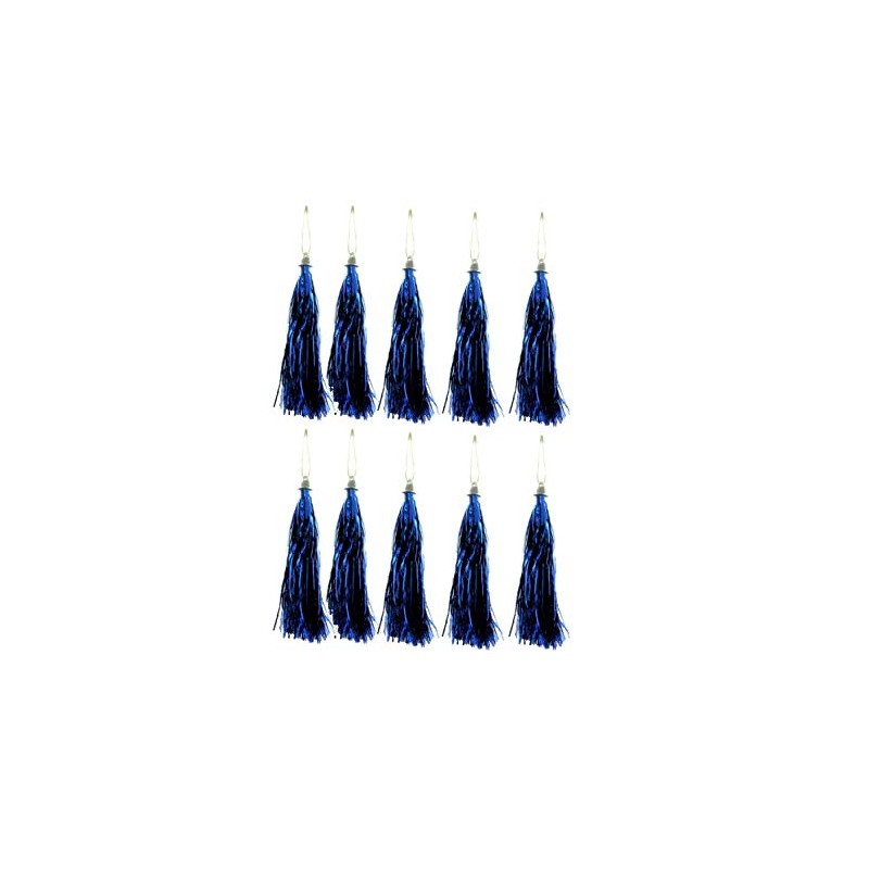 Lamettini Lametta Anhänger Christbaumschmuck Weihnachtsanhänger (10, Blau)