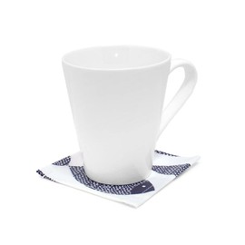 W3000510 Coasters, Laminate, Stylish, Fabric, Set of 4, Washable, Nordic, Marine, Navy, Fish, Style Decor