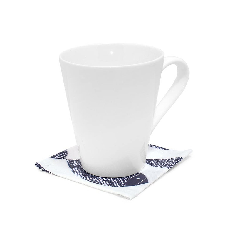 W3000510 Coasters, Laminate, Stylish, Fabric, Set of 4, Washable, Nordic,