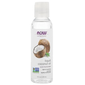 NOW Solutions Fractionated Liquid Coconut Oil, 118mL, Black