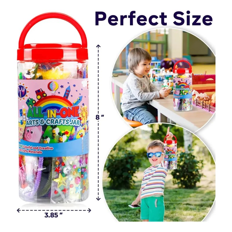 Kit De Manualidades Para Niños Con Contenedor De G L