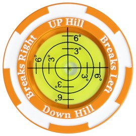 SmartLevel Marker – Golf Ball Marker with High Precision Horizontal Bubble | Putting Aid, Golf Training Aid, Durable Golf Accessories for Men & Women, Ideal Golf Gifts (Orange&Green)