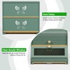 HOLTICO Roll Top Bamboo Bread Box with Cutting Board for