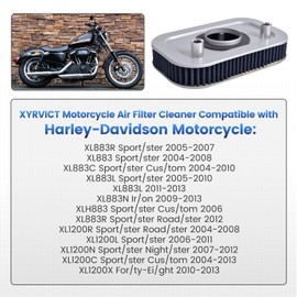 Air filter Element High-Flow Washable for Harley Davidson Sport/ster XL883 XL883R XL883C XL883L XL883N XL1200L XL1200N XL1200C XL1200X XL1200R XL50 2004-2013, 2933104