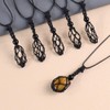 weryerker 12 PCS Crystal Cage Necklace Holder Necklace Cord Empty