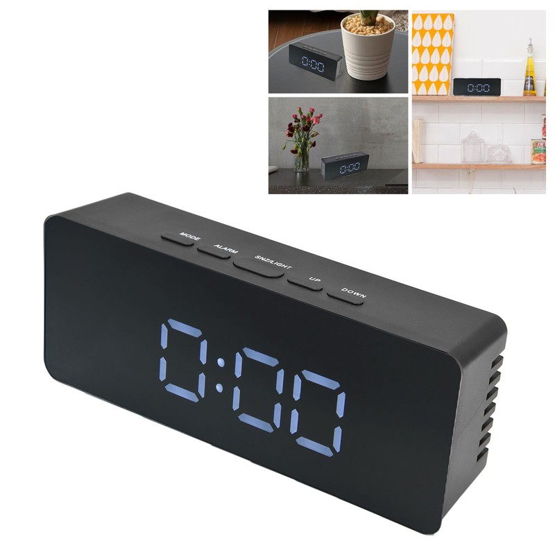 LED Clock Multifunctional USB Powered 3 Lighting Modes Snooze Time