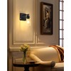 Rayogale Battery Operated Wall Sconce Set of 2, Black Rechargeable