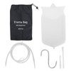 2L Silicone Rubber Enema Bag 160cm Hose Tips Set Kit