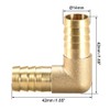 sourcing map Pack of 2 14 mm Barb Brass 90°