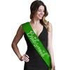 Bridesmaid Bachelorette Party Green Sash - Crystal Diamond Bridesmaid Satin