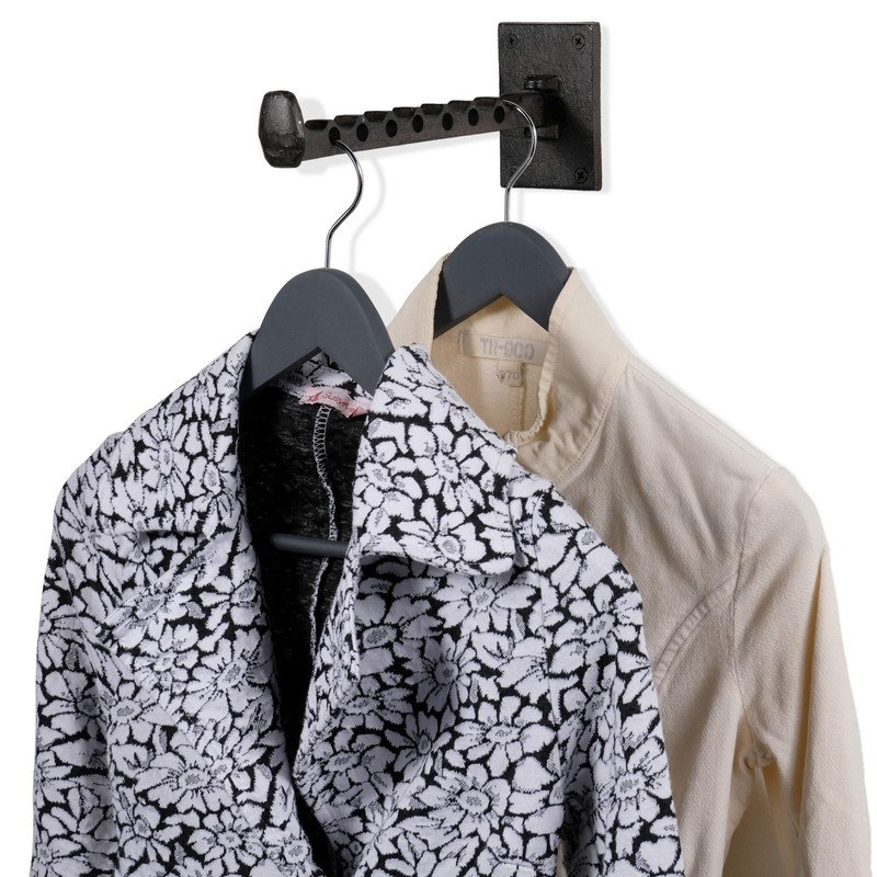 Rustic State Clout Cast Iron Clothes Hanger Folding Coat Rack