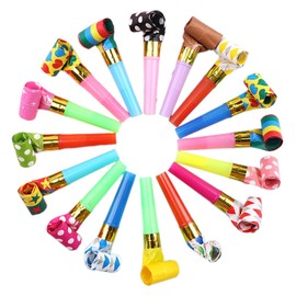 30 PCS Party Blowers for Kids Colourful & Fun Party Whistles Blowouts Celebrate with Kids Party Bag Fillers for Kids Unisx, Whistles Blowouts Noisemakers Loot Bag Filler Noise Toy for Birthdays.