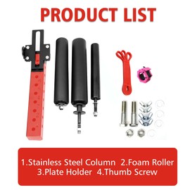 Seated Leg Strength Extension and Curl Athletic Practice Machine,Adjustable Leg Fitness Equipment Attachment, Fitness Squat Rack Accessories( 1 inch Aperture Rack Hole-RED)