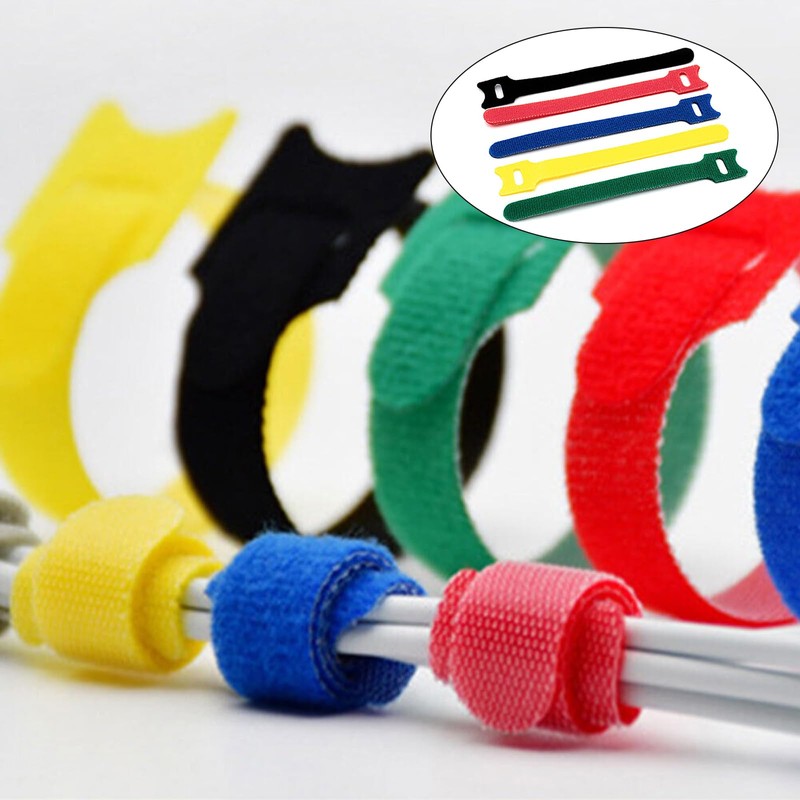 Pack of 100 Velcro Cable Ties, Velcro Cable Ties, Reusable