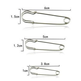 XINGSUI 30Pcs Safety Pins, 10 in Each of 3 Sizes, Short Skirt Pins, Blanket Pins, Safety Pins for Jewelry, Crafts and Knitting