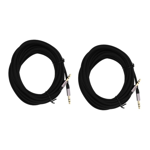 Gatuida 2pcs Male to Male Audio Cable Nylon Auxiliary Cord