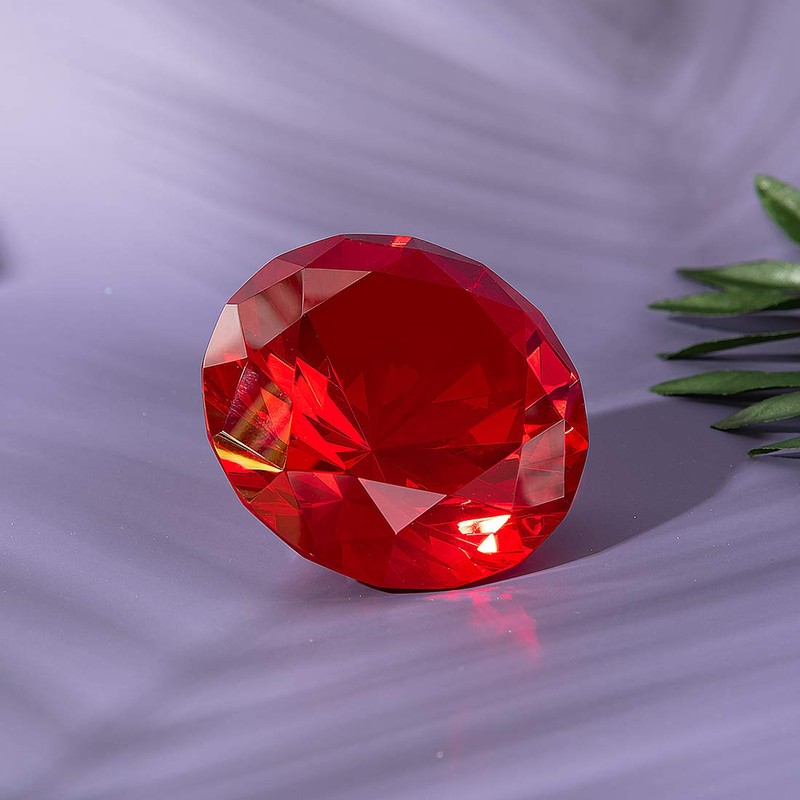 LONGWIN 50mm (2") Crystal Faceted Diamond Paperweight Wedding Favor Home