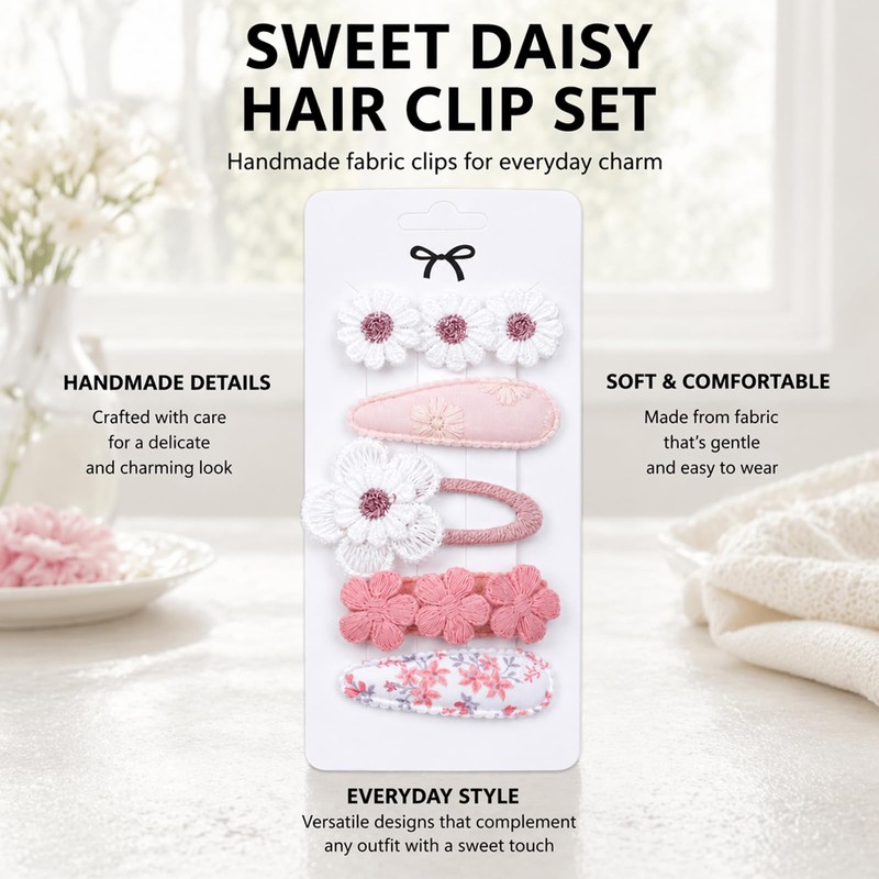 Hair Accessories Set - Ponytail Extensions - Claw Clip Set