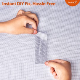 by.RHO Window Screen Repair Tape, Black, 2in x 33ft, Fiberglass Repair Kit for Window Screen and Screen Door Tears Holes, 3-Layer Strong Adhesive Waterproof Weatherproof Mesh Repair