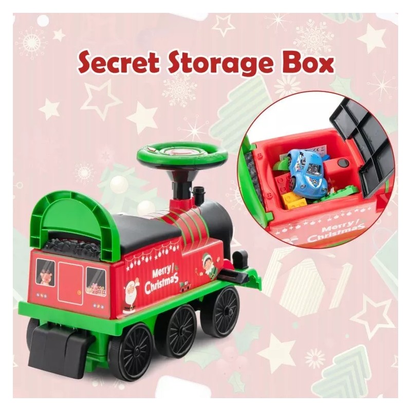 Costway 6V Battery Powered Kids Ride On Electric Train Set