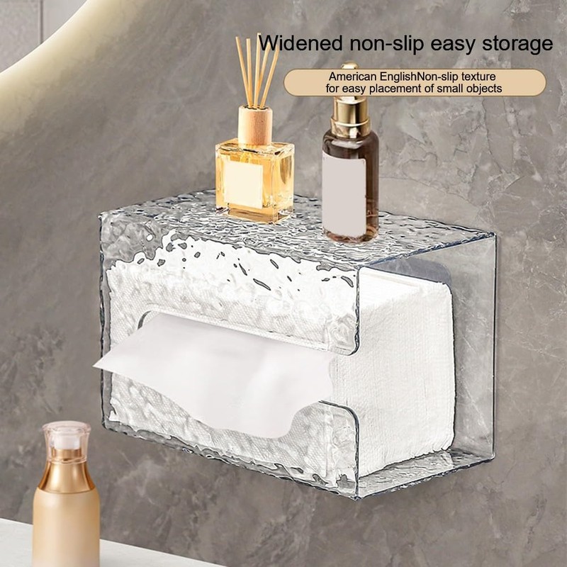 1 x Elegant Multifunctional Glacier Pattern Wall Mounted Tissue Box