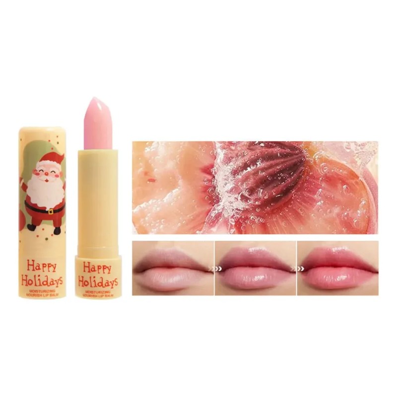 Lápiz Labial Navideño Que Cambia De Color, Paquete De 3
