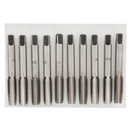 M12 Metric Taper and Plug Tap Set Carbon Steel Straight Flutes Hand Thread Tap Tool