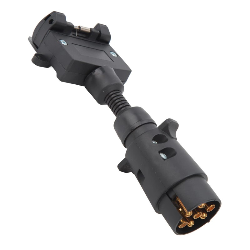 7 Pin Round Male Plug to 7 Pin Flat Female