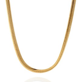 4mm 14k gold plated on solid sterling silver 925 Italian Herringbone chain necklace bracelet anklet with lobster claw clasp - inch 10"/25cm