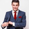 OcioDual Mens Tie Set Tie & Pocket Square Plaid Handmade