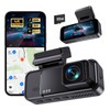 COOLCRAZY 4K Dash Cam Front, Built-in WiFi GPS, Dash Camera