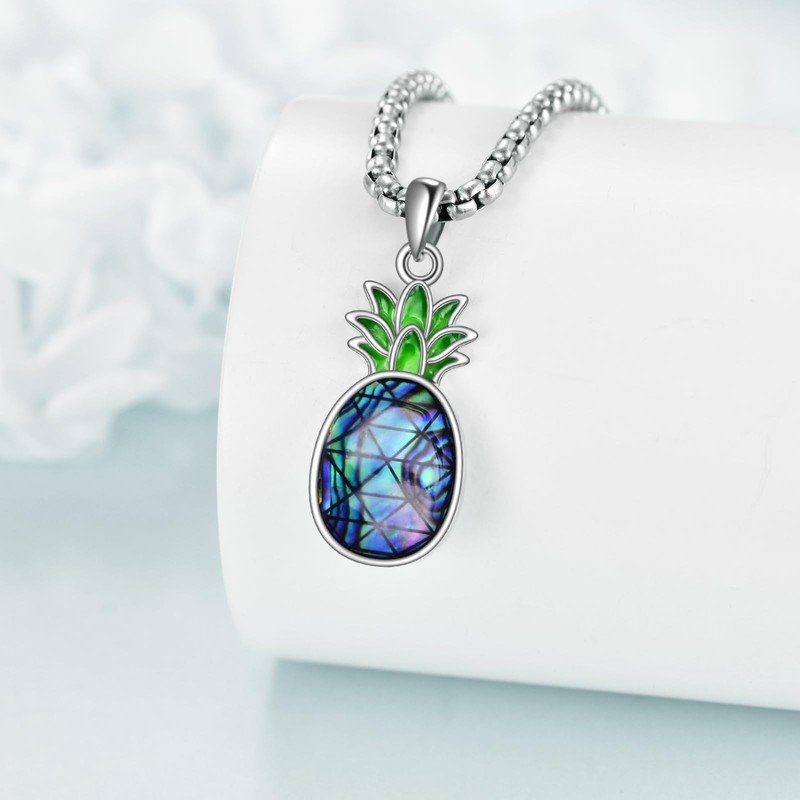 ONEFINITY Pineapple Necklace Sterling Silver Pineapple Pendant Jewellery Gift for