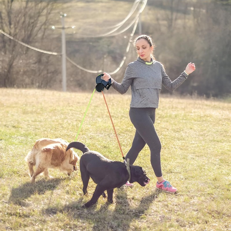 GIIPET-Dog Leash Extendable Double Lead for Dogs and Cats, Double