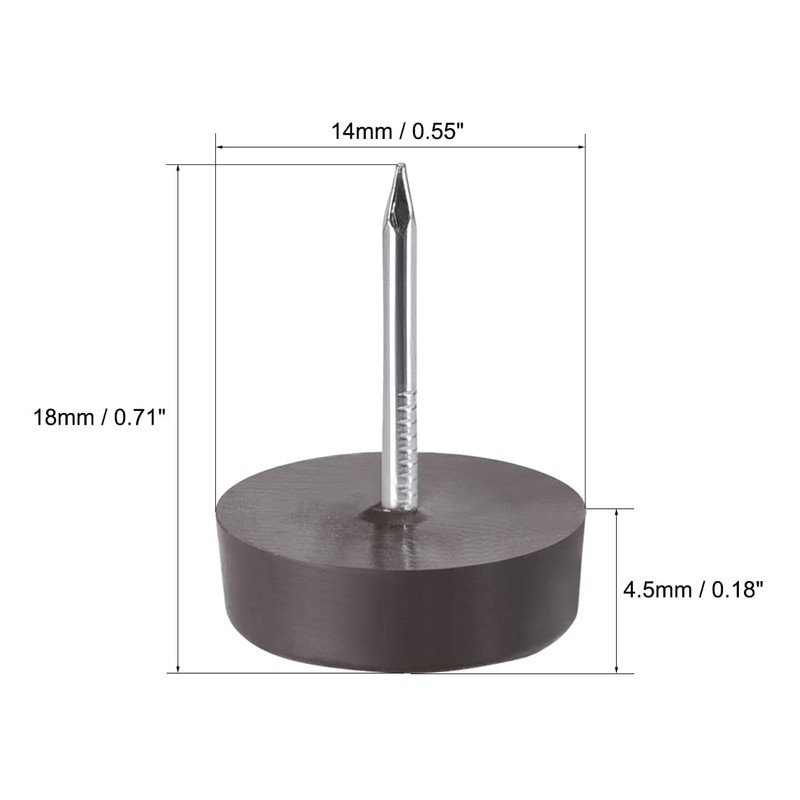 sourcing map Furniture Feet Nail Plastic Glide Nails Chair Table