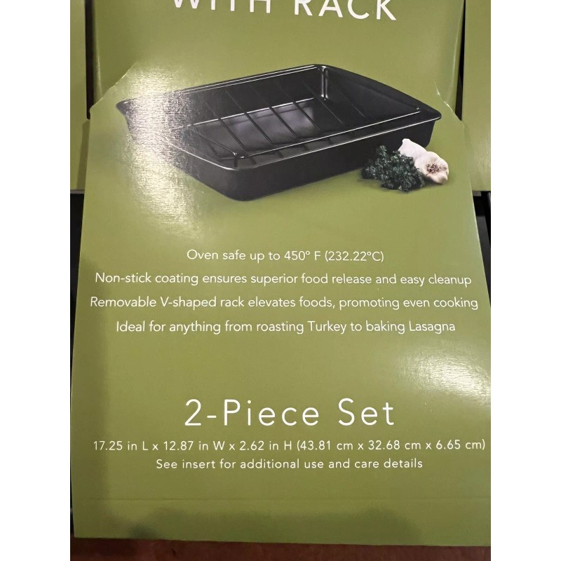 Dash of That Carbon Steel Non-Stick Roasting Pan with Rack