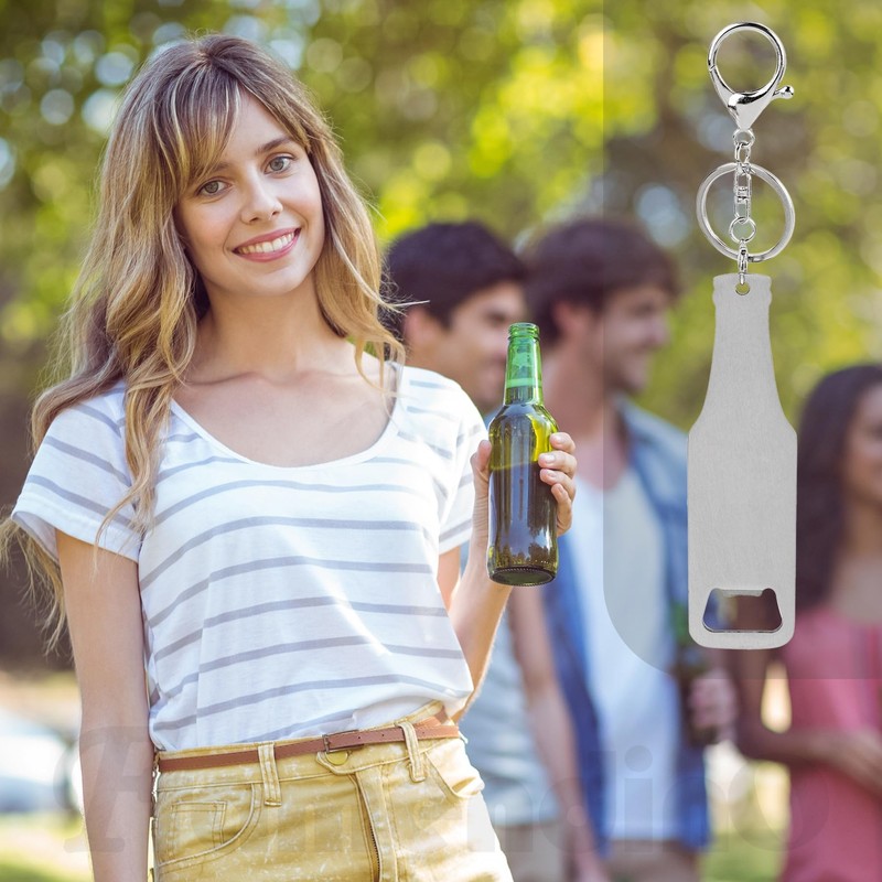 Framendino, 8 Pack Stainless Steel Bottle Opener Keychain for Beer