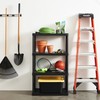Gracious Living XL Storage Shelving, Heavy-Duty Knect-A-Shelf, 4 Shelves, Black