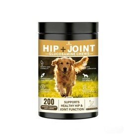 Egdusns Dog Glucosamine Chondroitin Hip Joint Chews MSM, Arthritis Pain Support for All Dog Breeds, 200 Count