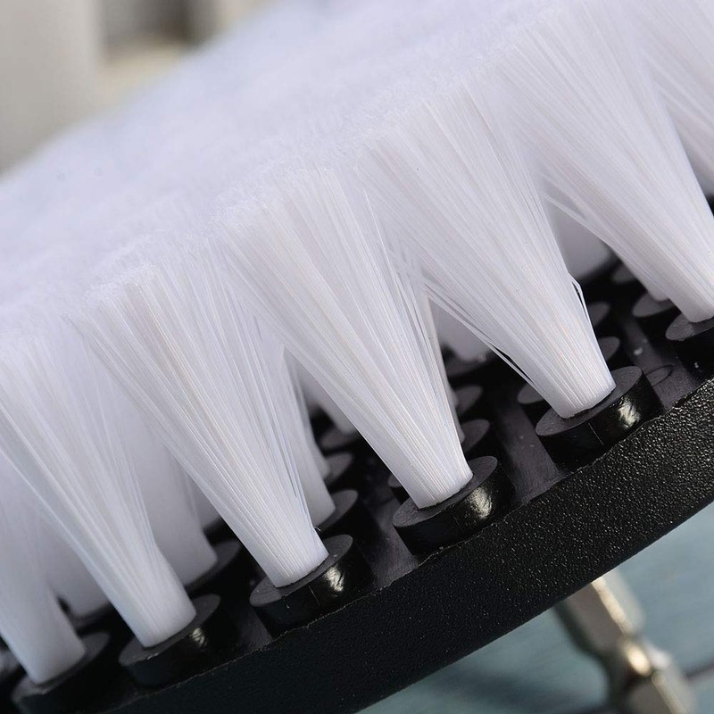 Wixine 1Pcs 5" White Drill Brush Attachment for Cleaning Carpet