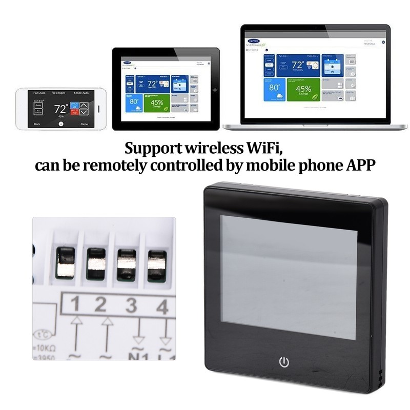 ME102H WiFi Thermostat Color Touch Screen Smart Thermostat Remote Control