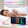 Digital Alarm Clock for Bedroom, Digital Clock with Curved Design,